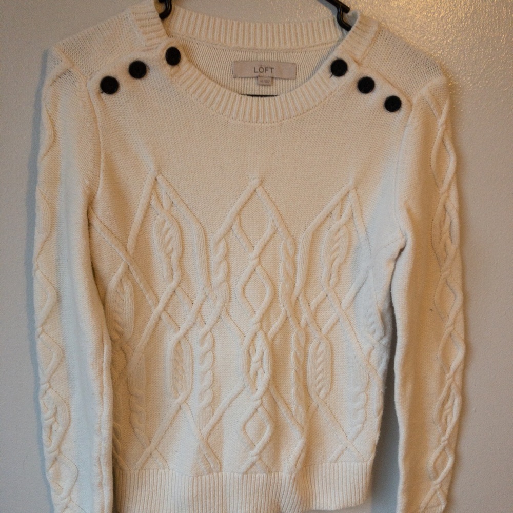 Loft white sweater🛍